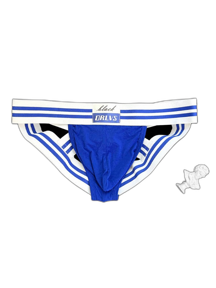 2 Pack Men's Sexy Low-Rise Breathable Trendy Design Lightweight Jockstrap