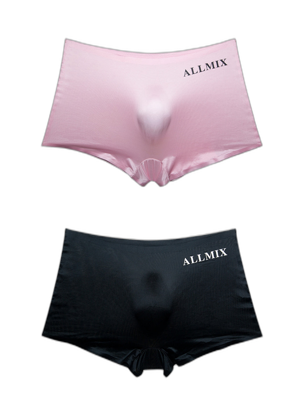 2 Pack ALLMIX Men's Seamless 3D Convex Pouch Trunks