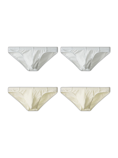 4 Pack Men's Organic Cotton Stretch Fit Workout Ready Briefs
