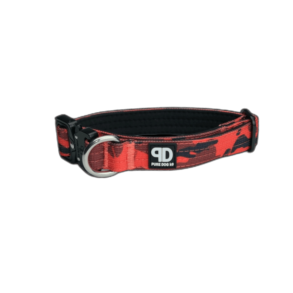 Pure Dog K9 Tactical Collar Red Camo