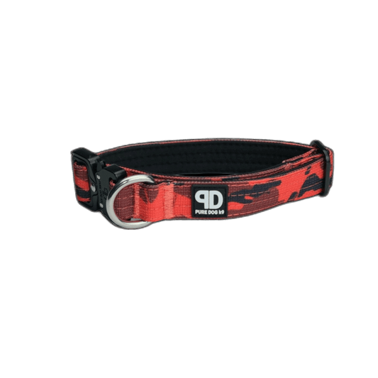 Pure Dog K9 Tactical Collar Red Camo