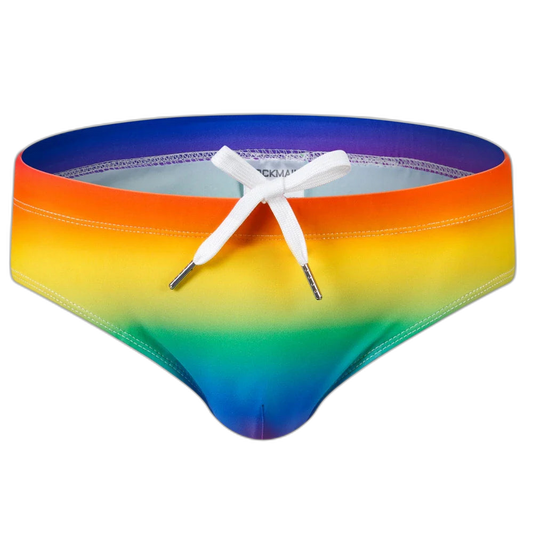Jockmail Rainbow Push-Up Swim Trunks
