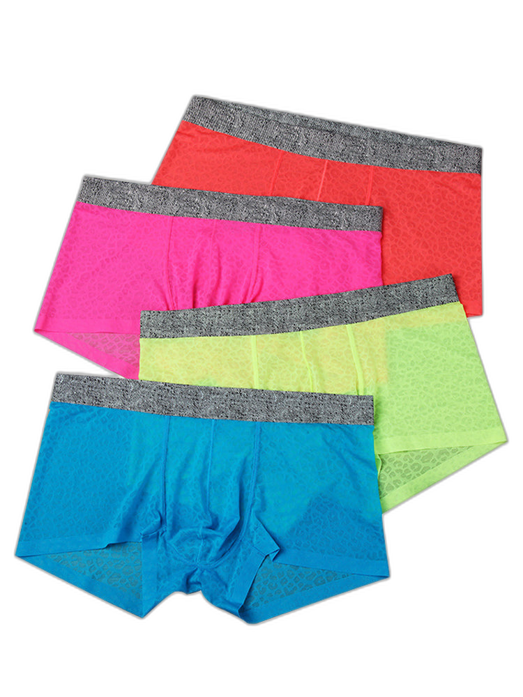 3 Pack Men's Lace Breathable Sweat-Wicking Trunks