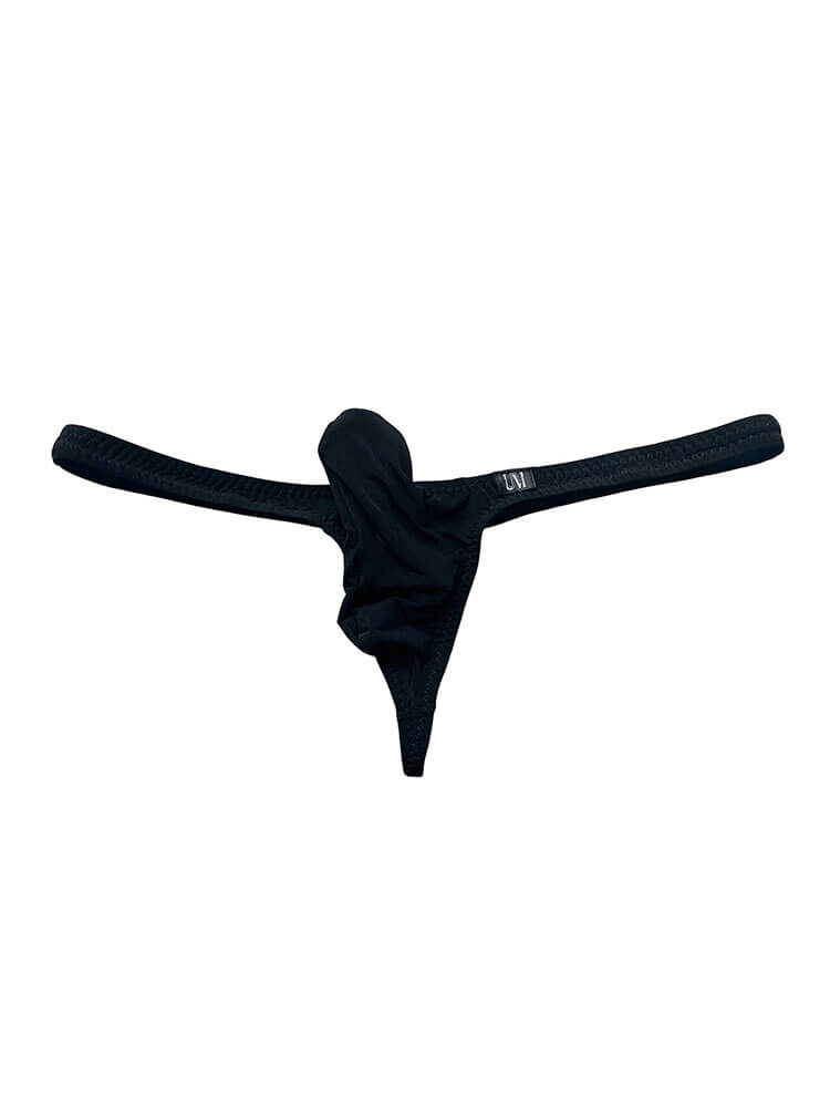 Men's Sexy Upward-Curving Design Ice Silk Thong