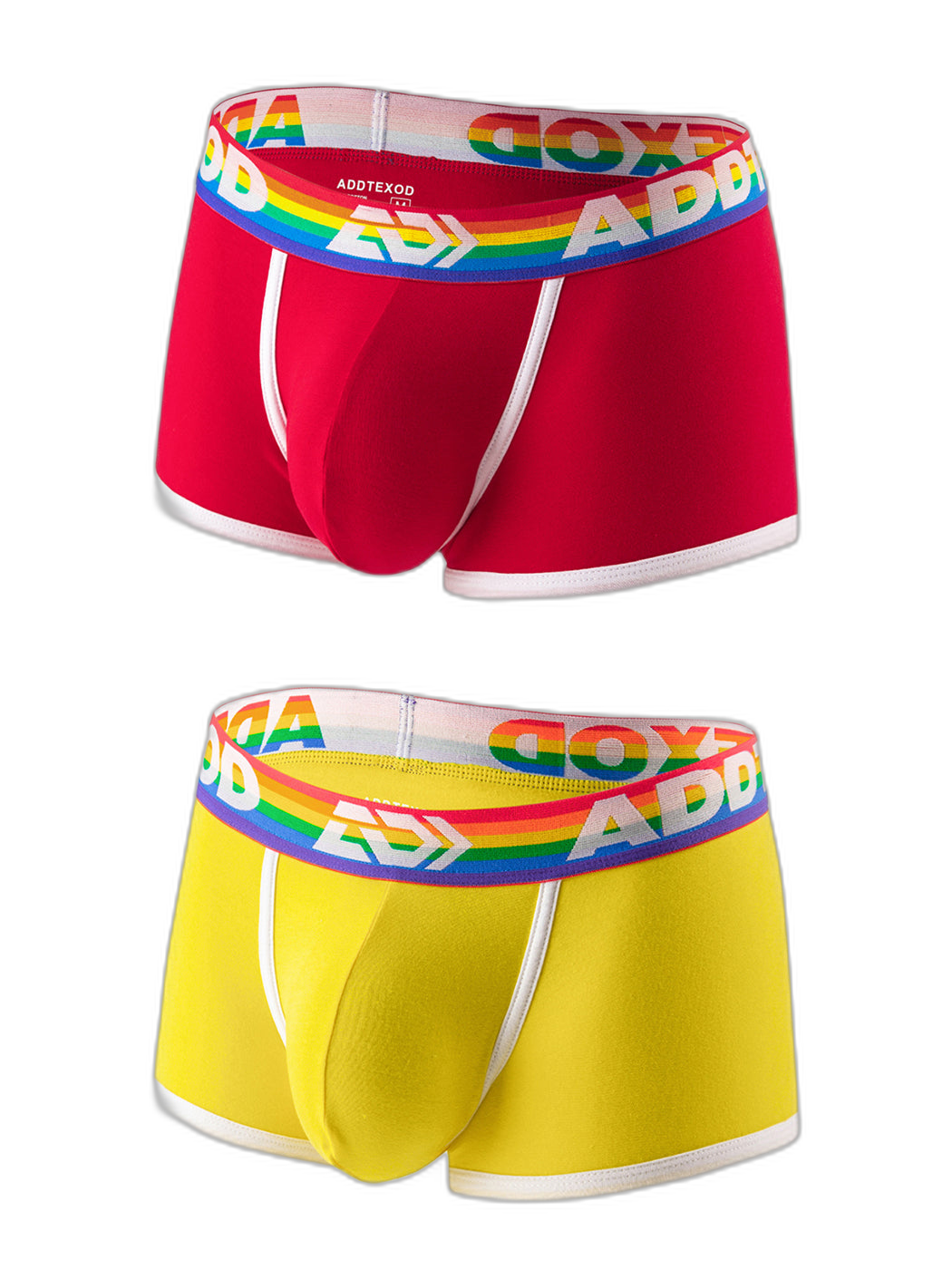 2 Pack Men’s Large Pouch Rainbow Trunks