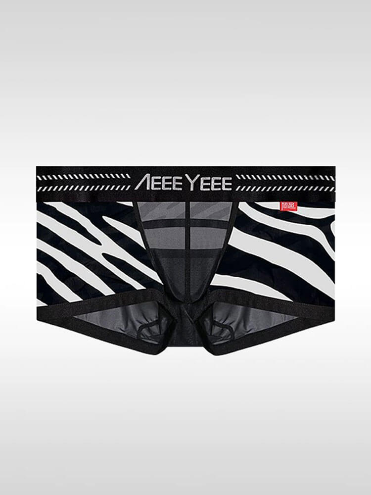 Men's Printed Ultra-Thin U-Pouch Cut-Out Trunks