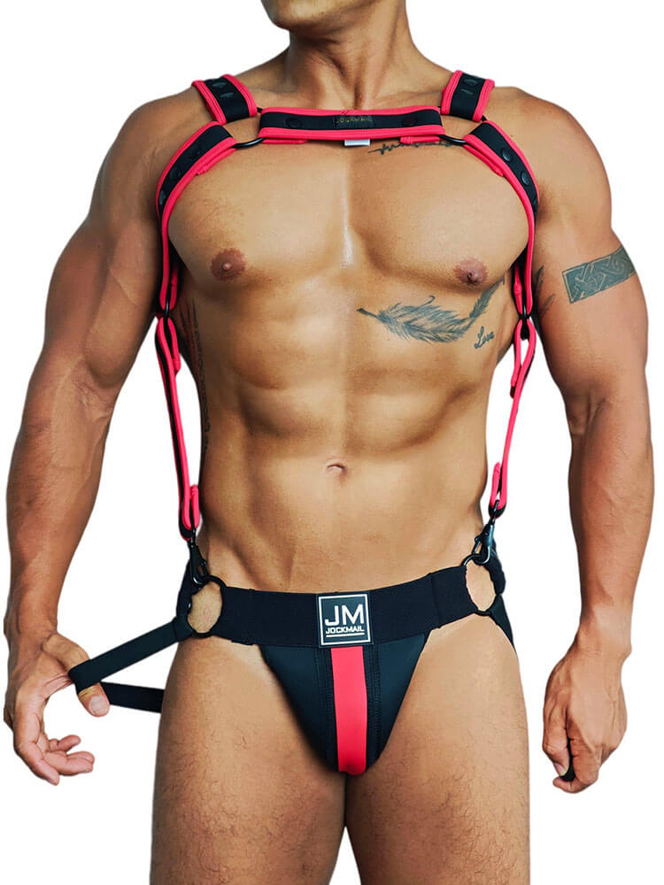 Men's Sexy Detachable Harness Jockstrap Set