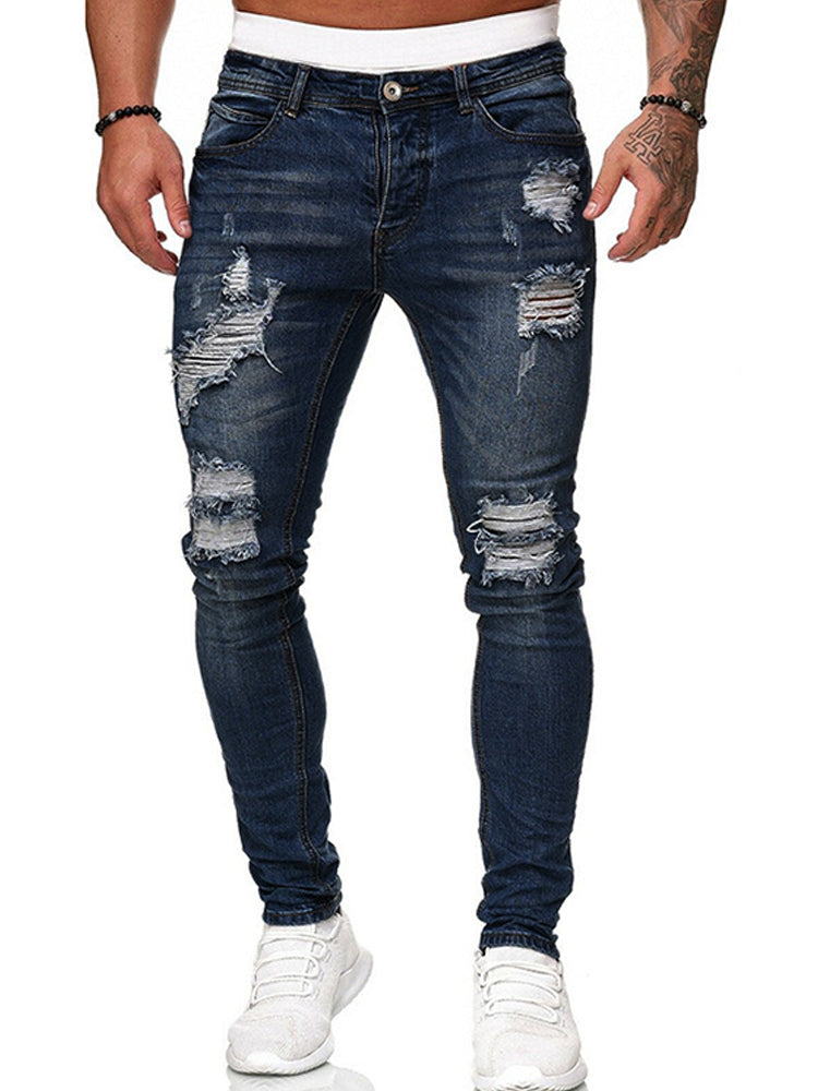 Mens Skinny Ripped Jeans