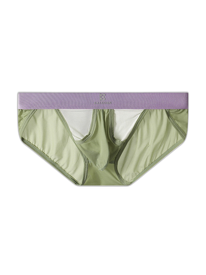 3 Pack Men's Ice Silk Breathable Mesh Low-Rise Classic Briefs