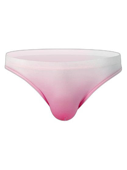 3 Pack Men's Sensual Silk-Like Loose Gradient Color Bikini