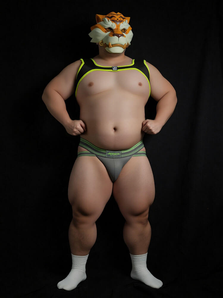 Men's Sexy Cutout Strappy Jockstrap Two-Piece Set