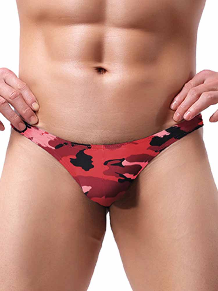 Men's Low Rise Camouflage Thong