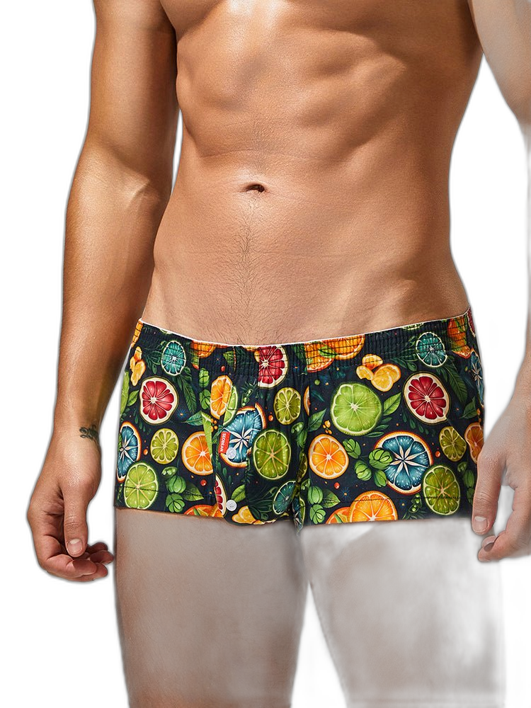 2 Pack Men's Printed Pure Cotton Trunks