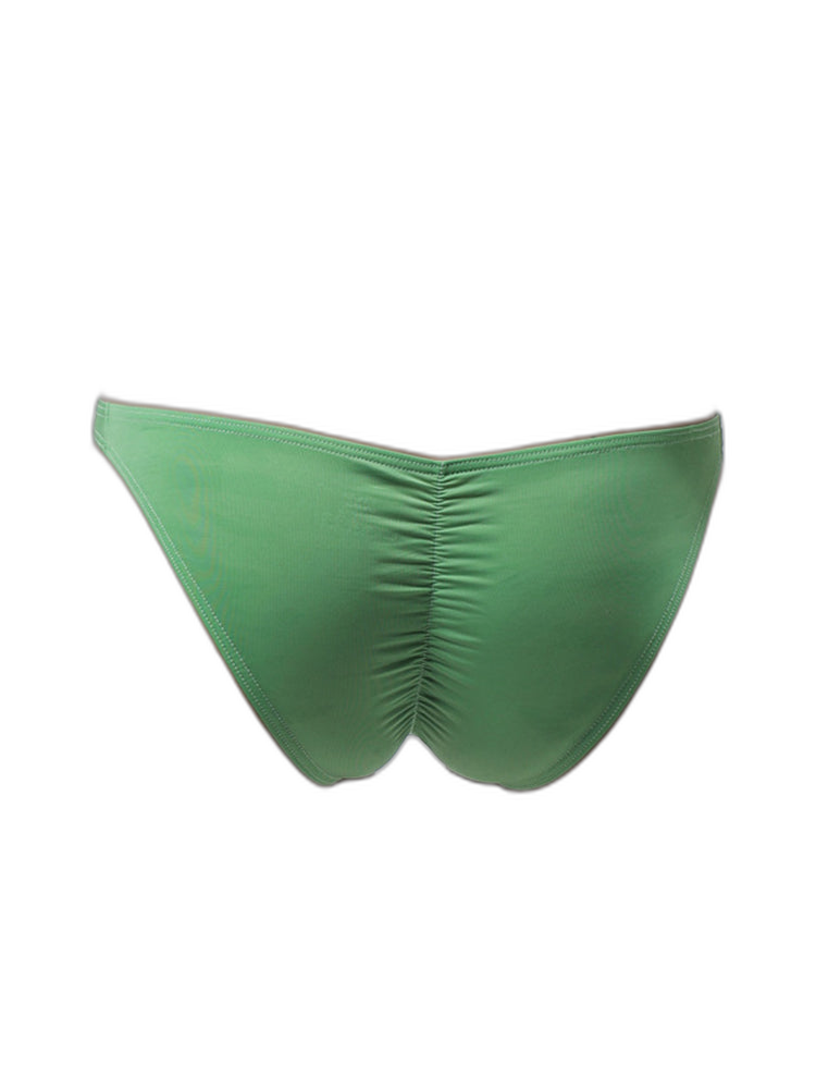 Men's Wrinkled Light Breathable Low Waist Bikini Underwear