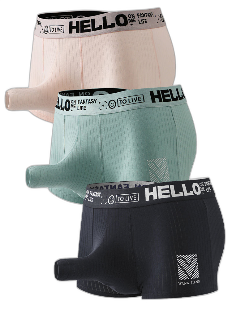 Men’s Separate Pouch Cotton Trunks With Fly Front