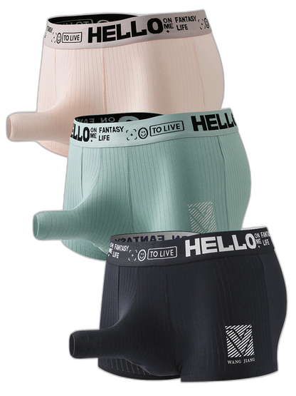 Men’s Separate Pouch Cotton Trunks With Fly Front