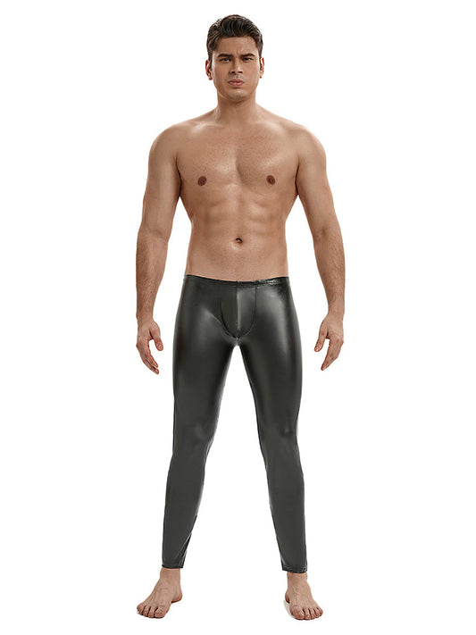 Low Waist Leather Leggings
