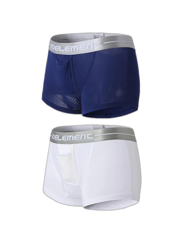 Aoelemen 2 Pack Modal Stretch Separate Pouch Boxer Briefs