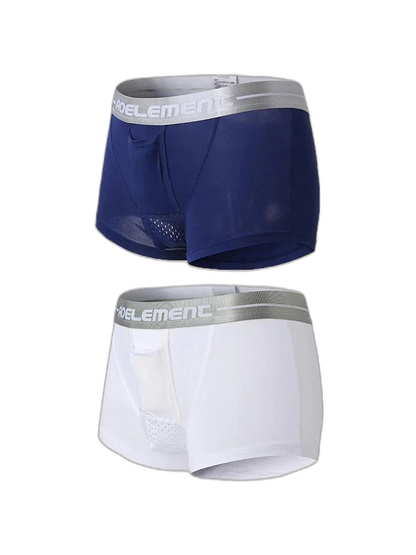 Aoelemen 2 Pack Modal Stretch Separate Pouch Boxer Briefs