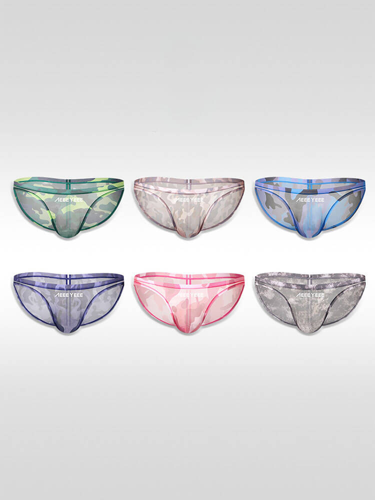 Men's Low-Rise Camouflage Harness Briefs Set
