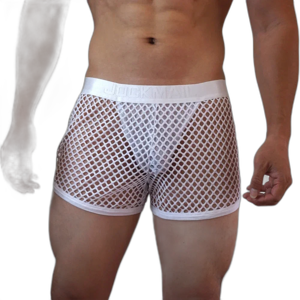 Jockmail 'Reveal All Fishnet' Underwear Shorts