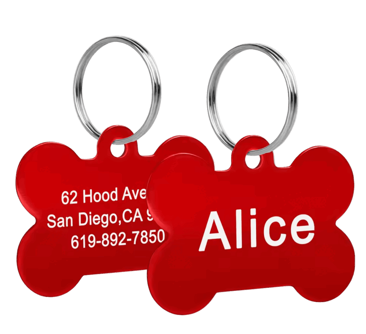 Custom Metal Tag Red