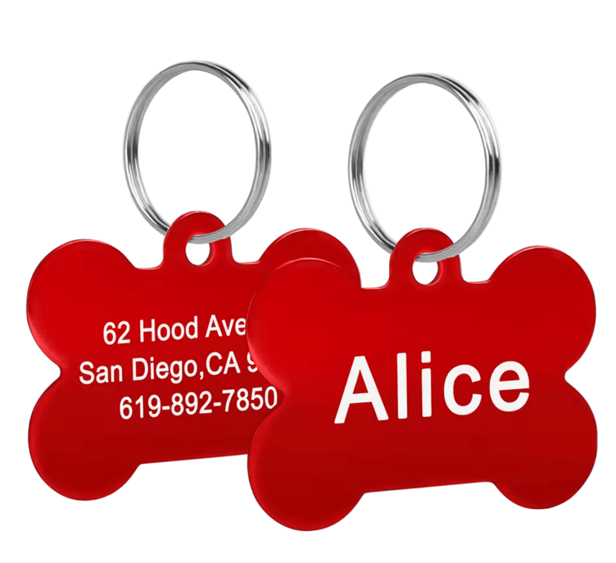 Custom Metal Tag Red