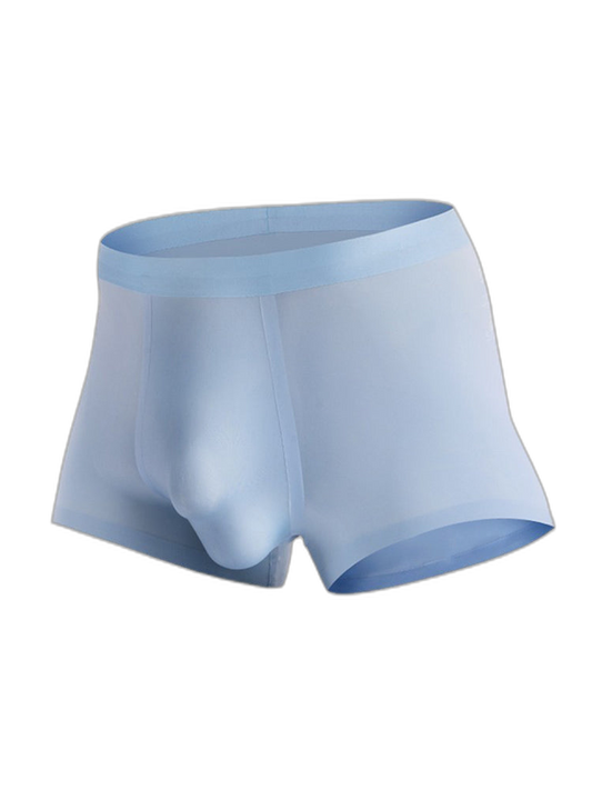 Men's Dual-Convex Gusset Comfy Waistband Ice Silk Trunks