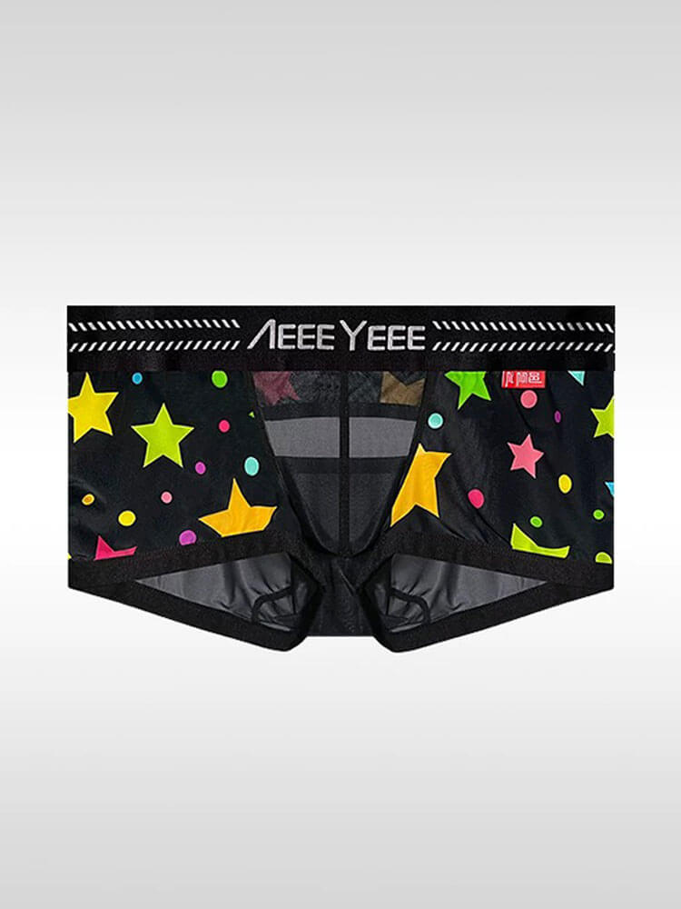 Men's Printed Ultra-Thin U-Pouch Cut-Out Trunks