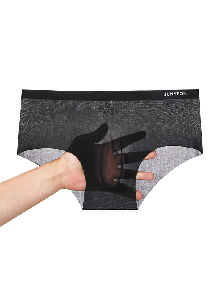 Men's Sexy Sheer Breathable Nude-Feel Ice Silk Briefs
