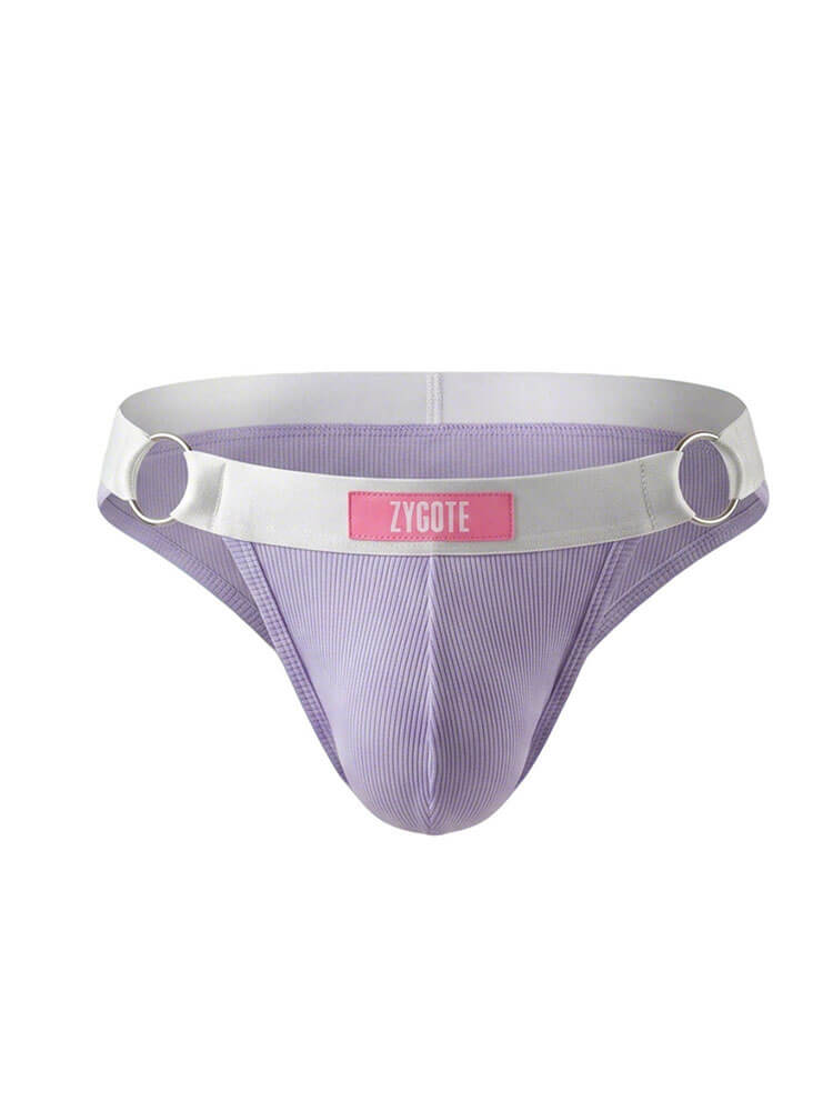 Men's High-Cut Ribbed Stretch Briefs