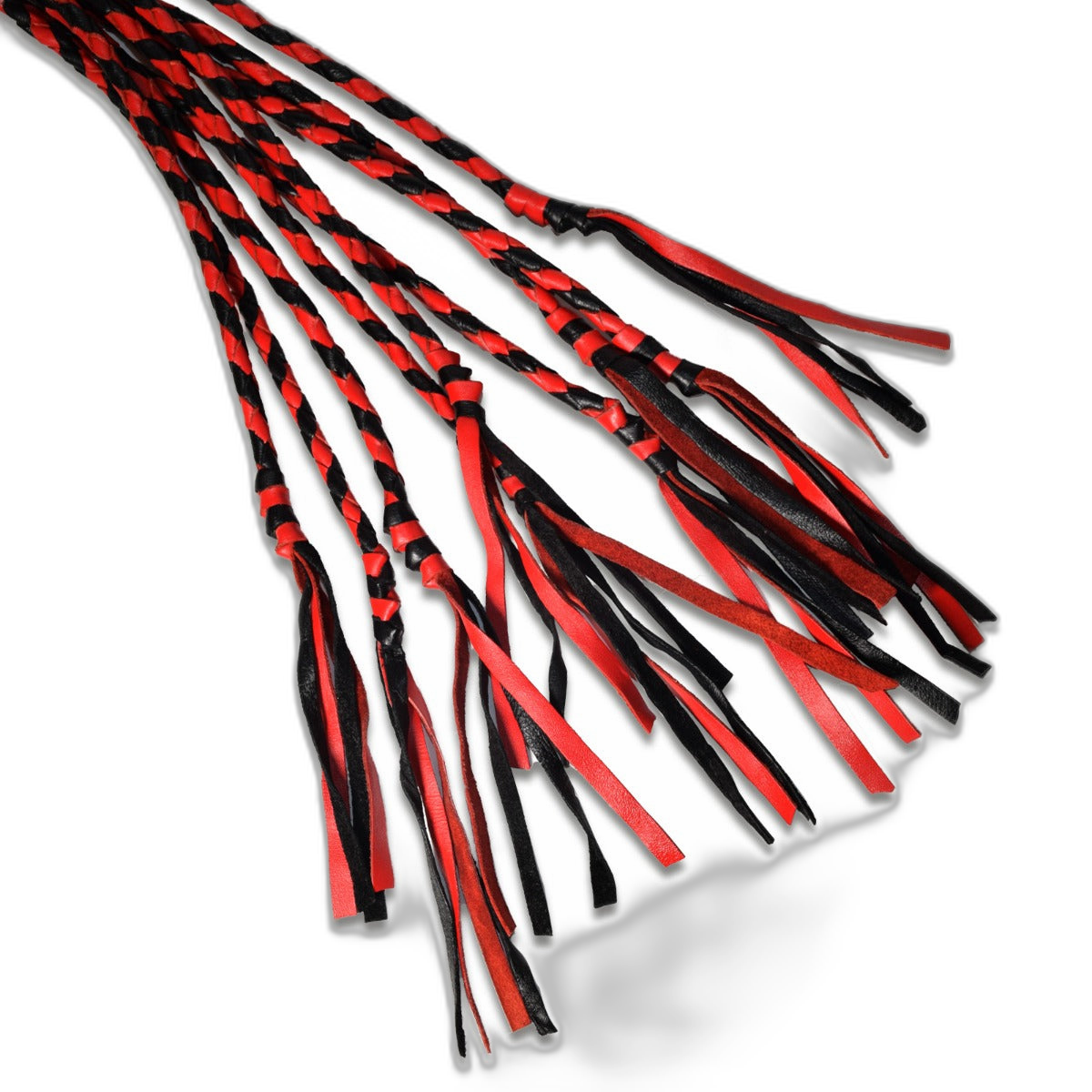 Prowler RED Long Handle Red & Black Flogger