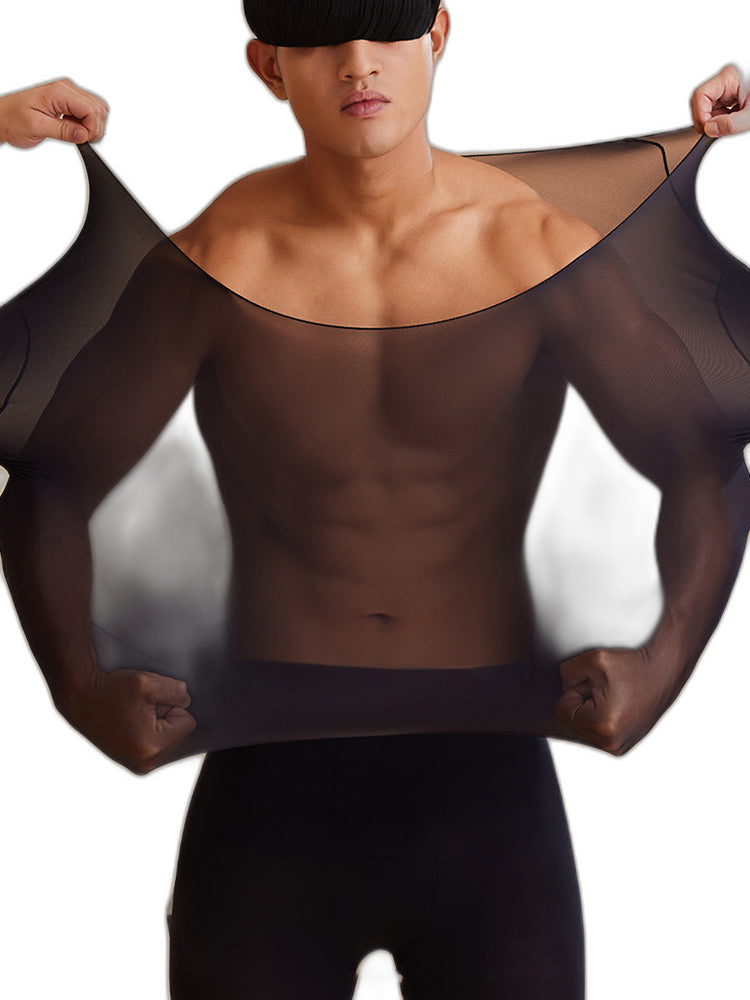 Men's Skin-Friendly Ultra-Thin High-Elastic Anti-Static Thermal Base Layer Tops & Bottoms