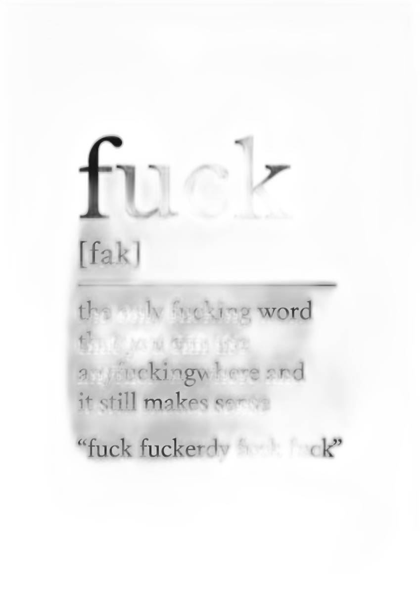 FUCK (Definition) Print In Frame