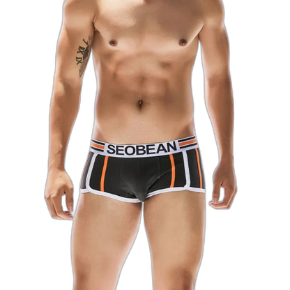 SEOBEAN Racing Stripes Low Rise Boxer Briefs