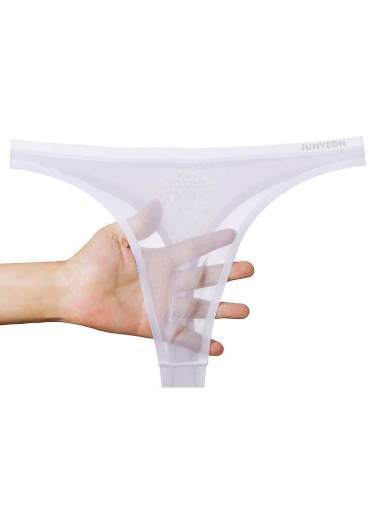 Men's Sexy Sheer Breathable Solid-Color Thong