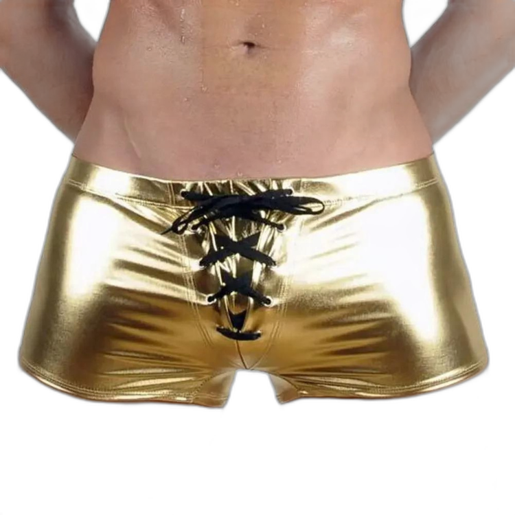 Super Booty Drawstring PU Leather Boxers