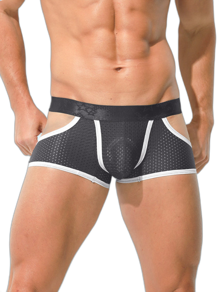 3 Pack Men's Breathable Mesh Lightweight & Airy Supportive Fit Trunks