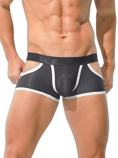 3 Pack Men's Breathable Mesh Lightweight & Airy Supportive Fit Trunks