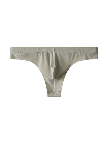 4-Pack Men's Seamless Solid Color Stretch Fit Ice Silk Thong