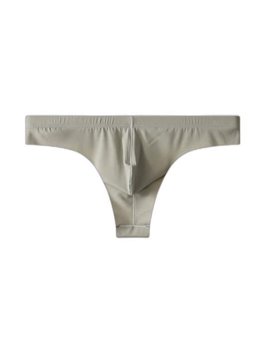 4-Pack Men's Seamless Solid Color Stretch Fit Ice Silk Thong