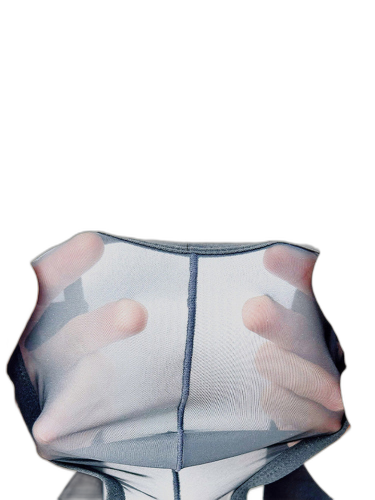 2 Pack Men's Sheer No-Waistband Jockstrap with Textured Pattern