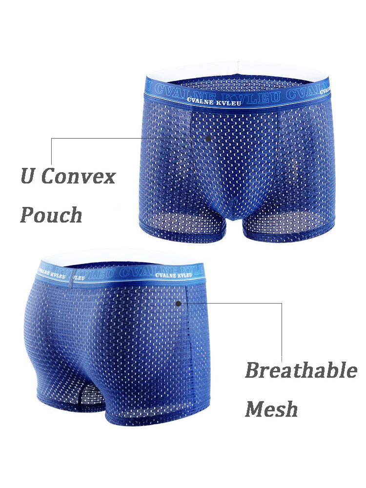 4 Pack Mesh Breathable Ice Silk Underwear Boxer
