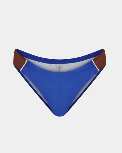 Retro Core Razor Brief - Blue & Brandy