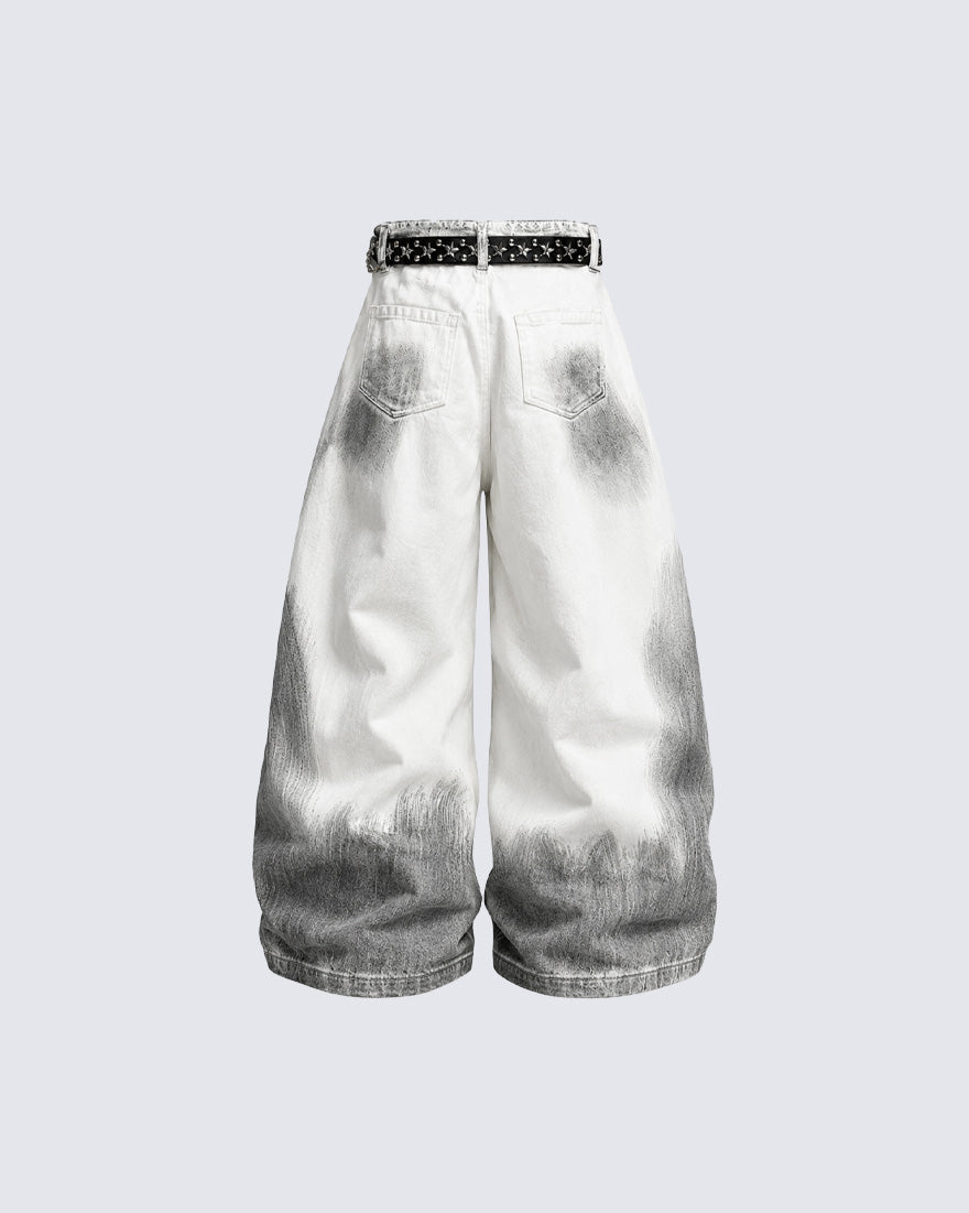 KIIKIO Wasteland Distressed Scimitar Jeans