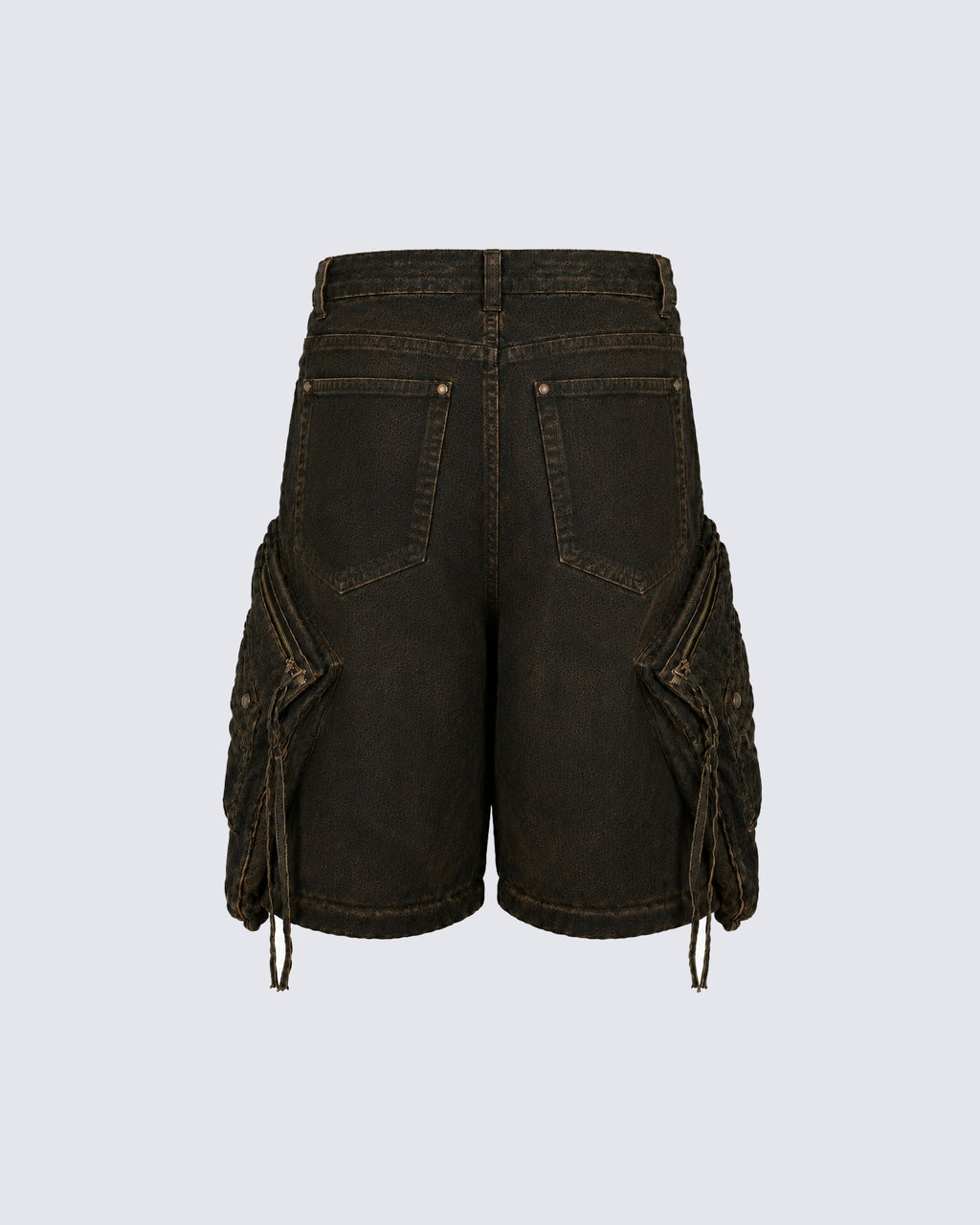 KIIKIO Retro Double-Waistband Bermuda Shorts