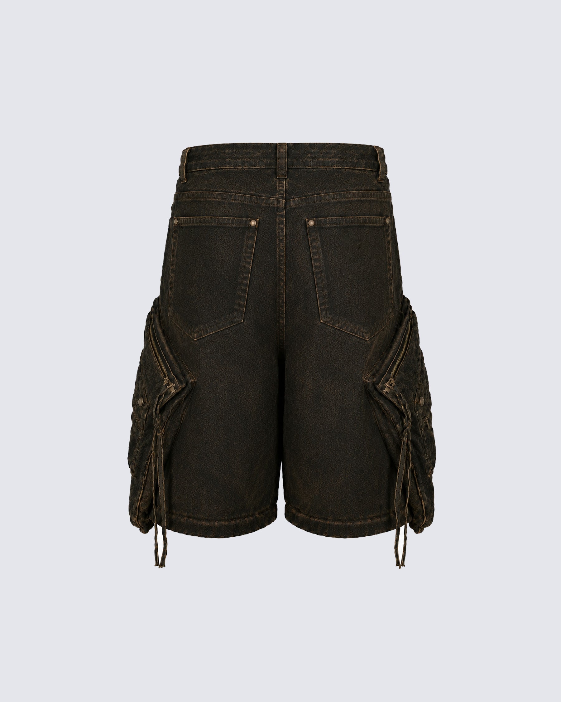KIIKIO Retro Double-Waistband Bermuda Shorts