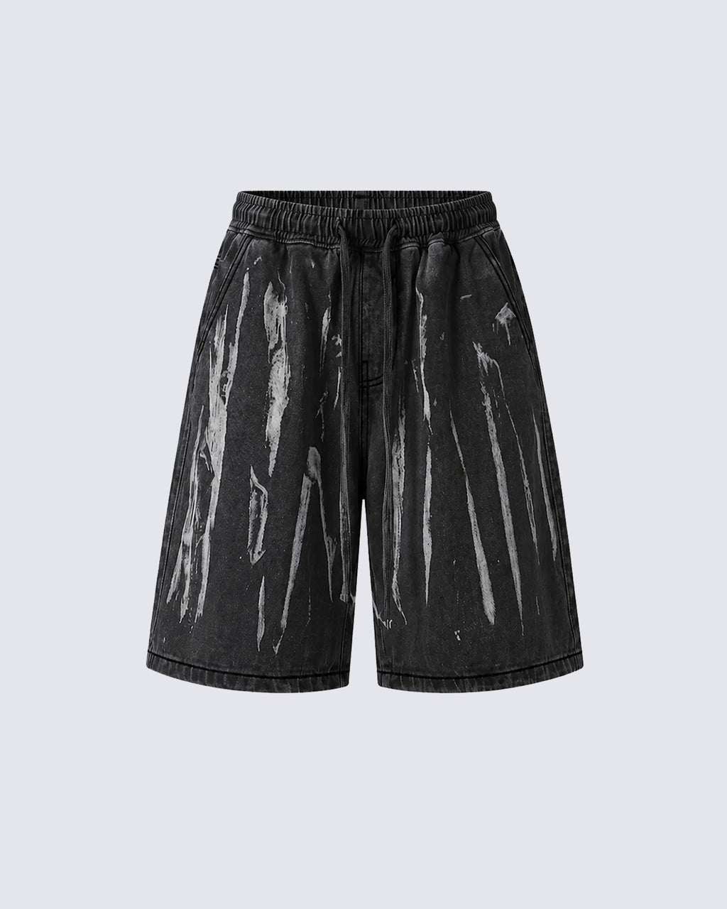 Paint Splatter Denim Shorts