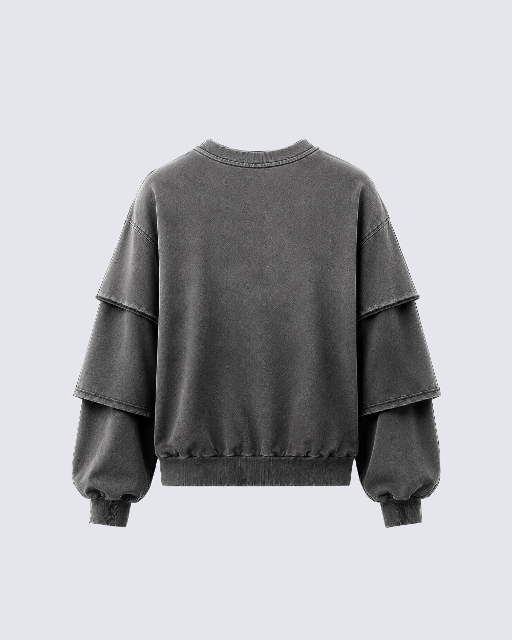 KIIKIO Washed Layered Sleeve Graphic Sweatshirt