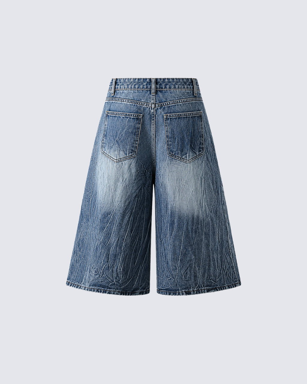 KIIKIO Vintage-Style Lightning-Pattern Cropped Denim Pants